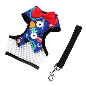 Vest-style Pet Dog Collar Breathable Bow Dress Small Dog Leash Small Pet Dog Wedding Party Accessories