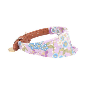 Dog Collar and Leash Set with Bow Tie Pretty Rose Floral Metal Buckle Big and Small Dog Collar Puppy Leash Pet Accessories